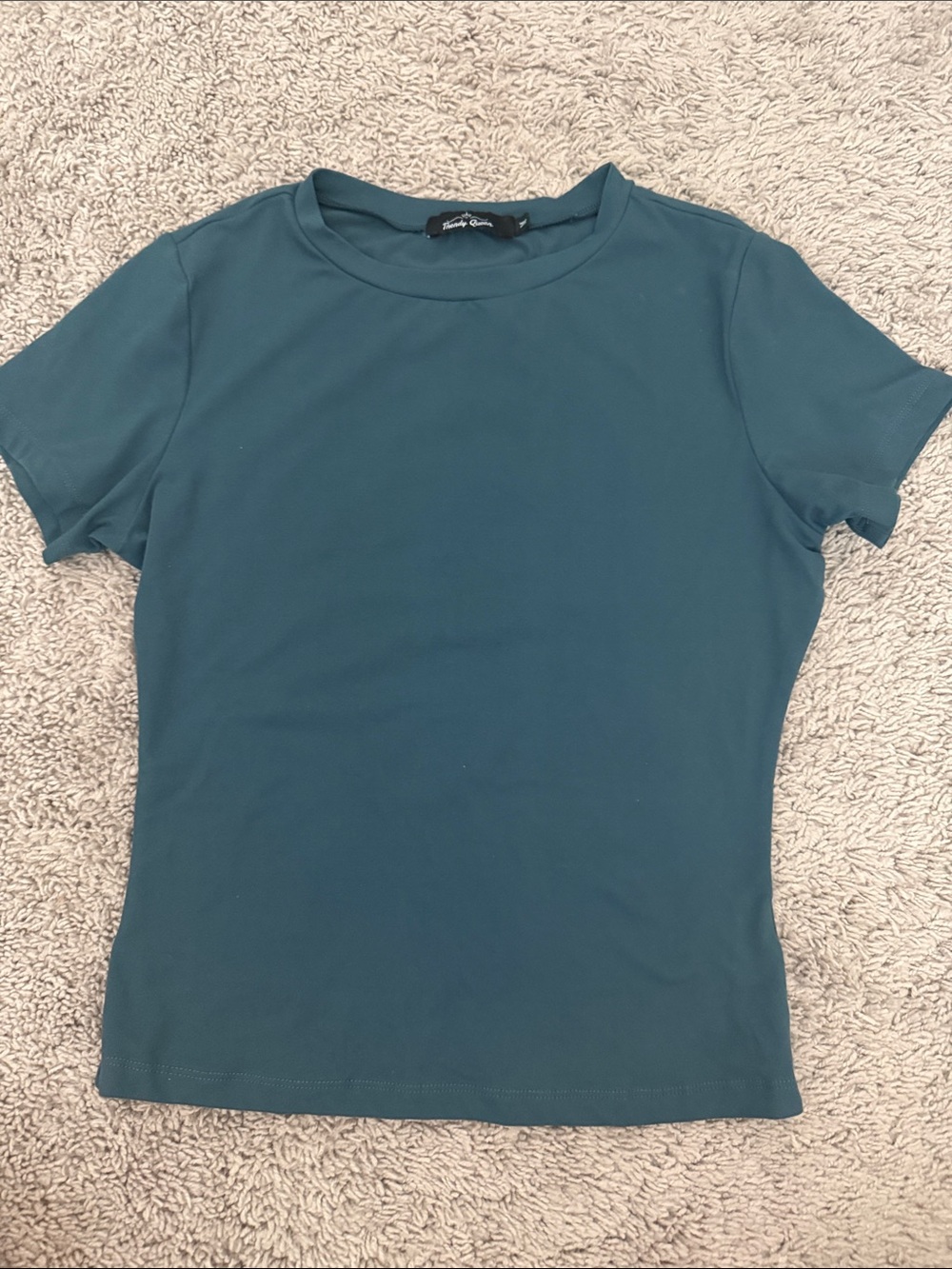 Classic Teal Crewneck Tee - Women